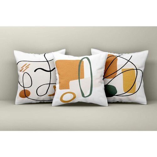 WALLXPERT Set ukrasnih jastučnica Asr_plw25-15, 43x43 cm, 3 komada, Šarene Cene