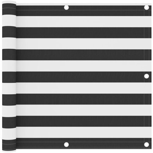 VidaXL Balkonsko platno antracitno in belo 90x400 cm oksford blago Slike