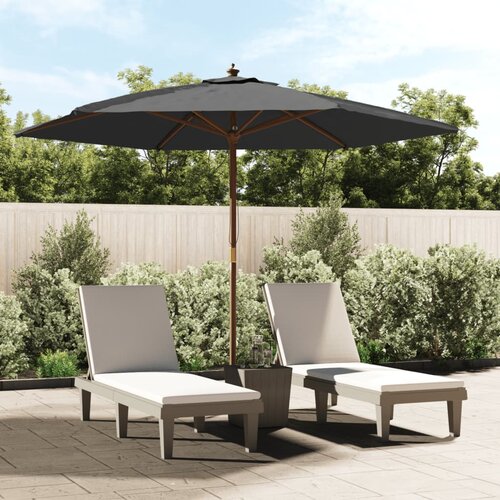  Vrtni suncobran s drvenim stupom antracit 299 x 240 cm Cijene
