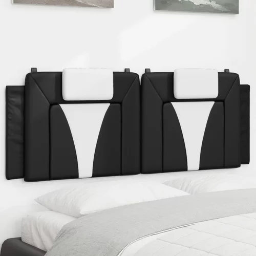 Jastuk za uzglavlje crno-bijeli 120 cm od umjetne kože