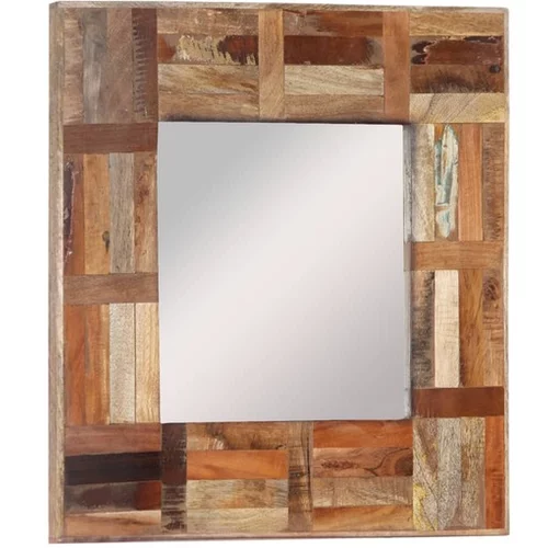  Stensko ogledalo iz predelanega lesa 50x50 cm