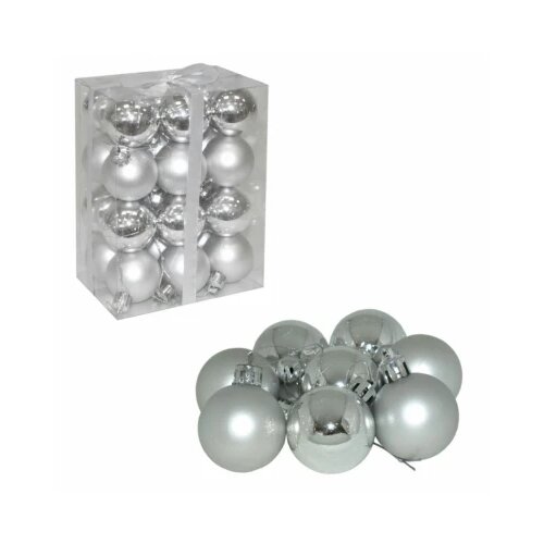  ***4cm kuglice 24 srebrne Slike