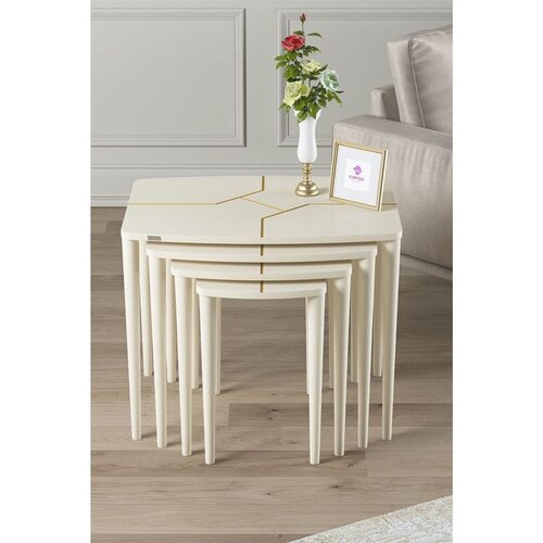 Hanah home set od 4 umetnutih stočića Lyon, krem Cene