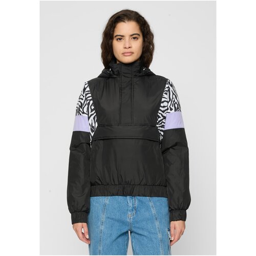 Urban Classics Women&amp;#039;s AOP Mixed Pull Over Jacket Black/Zebra Slike