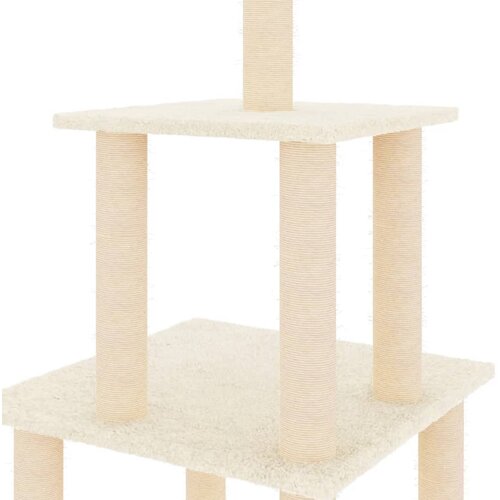  Penjalica za mačke sa stupovima za grebanje krem 111 cm Slike