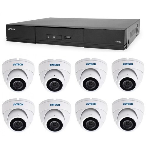 OXE Set kamera 1x AVTECH NVR AVH2109AX i 8x 8MPX IP Dome kamera AVTECH DGM8208SVAT + 8x UTP kabel 1x RJ45 - 1x RJ45 Cat5e 15m! Cijene