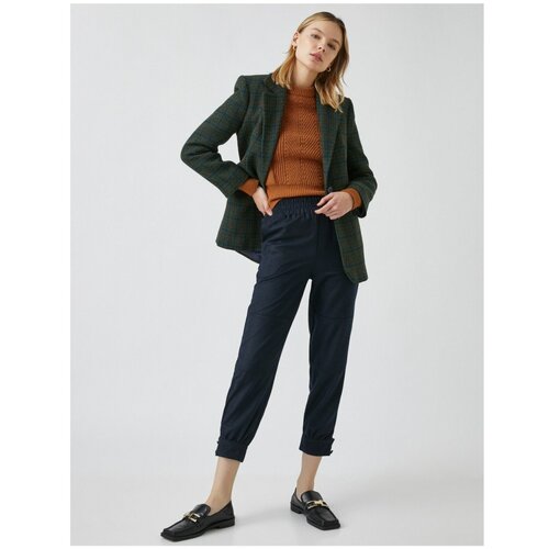 Koton Carrot Trousers with Buttoned Legs Slike