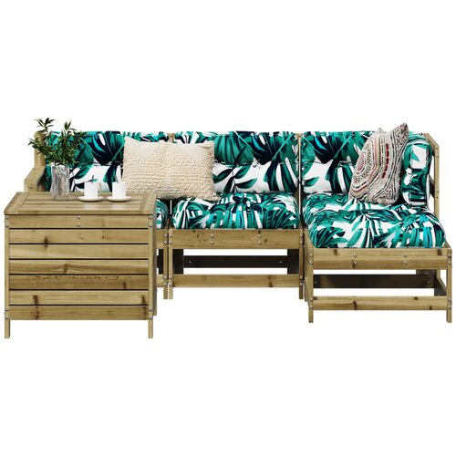 VidaXL 5-dijelni set vrtnih sofa od impregnirane borovine Slike