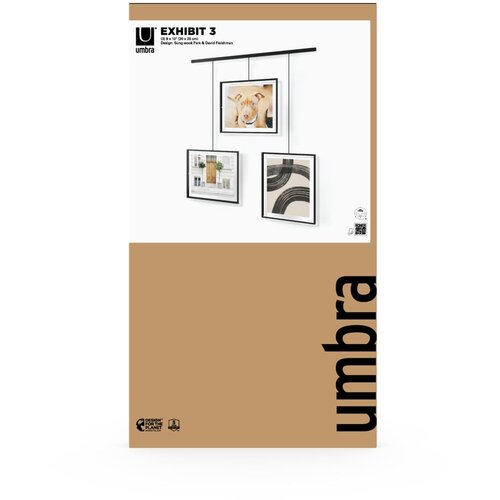 Umbra Crni metalni viseći okviri u setu 3 kom 73x82 cm Exhibit &amp;ndash; Slike
