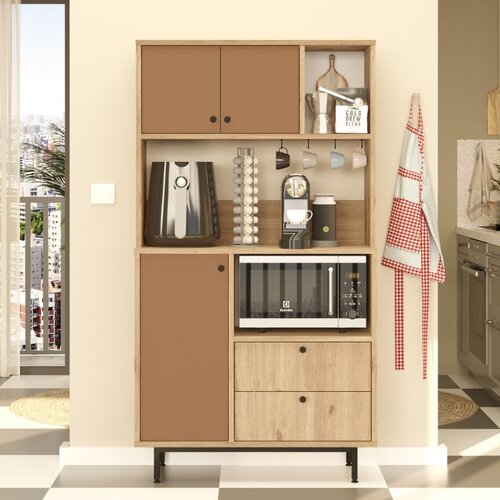 Hanah home RE3-SK oaktile red multi purpose cabinet Cene