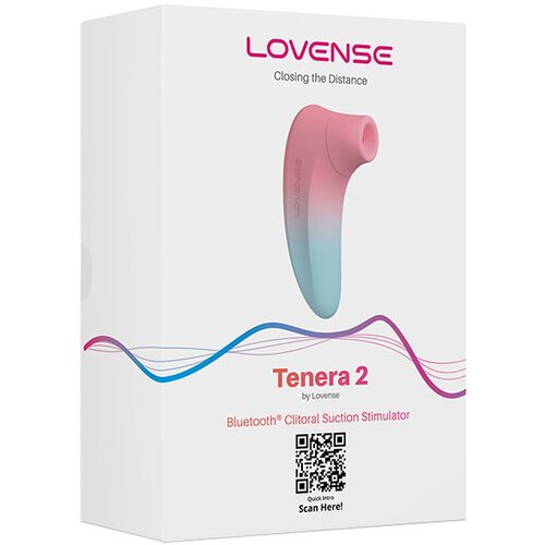 Lovense Tenera 2 - pametni vodoodporni stimulator klitorisa z zračnim valovanjem (modro-rožnata) Slike