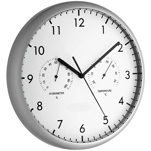 TFA okrugli zidni sat (srebrne boje, promjer: 26,5 cm) Cijene