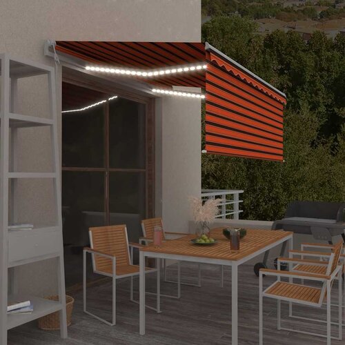  Automatska tenda roleta i senzor LED 3,5x2,5 m narančasto-smeđa Cene