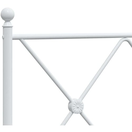 VidaXL metalni okvir kreveta uzglavlje i podnožje bijeli 80x200 cm Slike