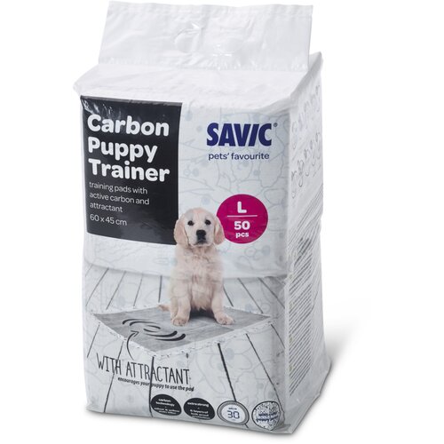 Savic Puppy Trainer Pads z aktivnim ogljem - Large: D 60 x Š 45 cm, 50 kosov Cene