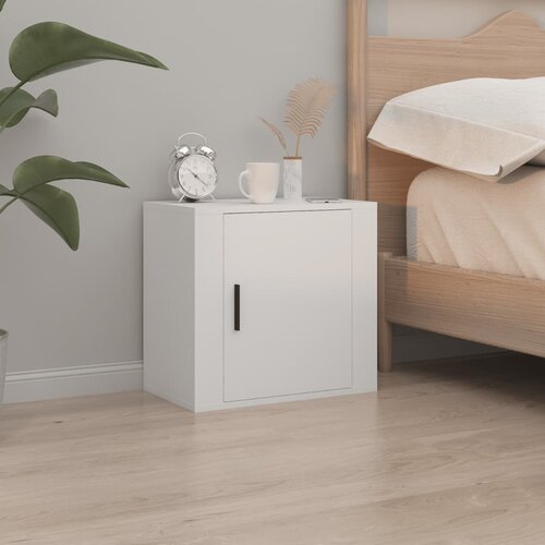 vidaXL Stenska nočna omarica bela 50x30x47 cm Cene