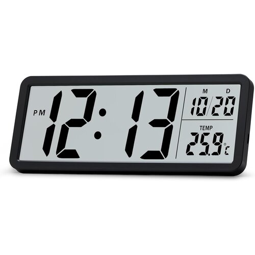 LAFOCUSE digitalna LCD ura z datumom in temperaturo 21,6cm Slike