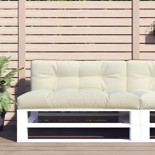 vidaXL Jastuk za palete krem 120 x 40 x 12 cm od tkanine Cijene