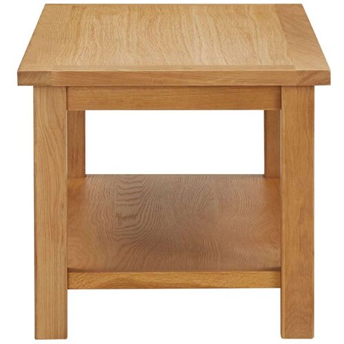 VidaXL Stolić za kavu 90 x 45 x 40 cm od masivne hrastovine Slike