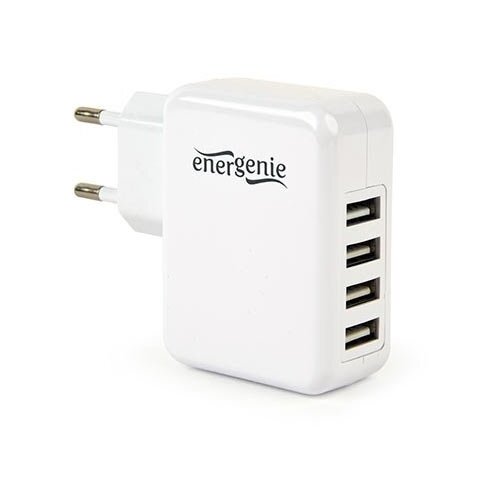  USB univerzalni strujni punjač GEMBIRD, 4-port, 5V, 3,1A, EG-U4AC-02, white Cene