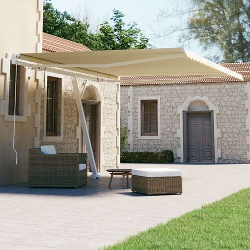  Samostojeća tenda na ručno uvlačenje 450 x 300 cm krem Cijene