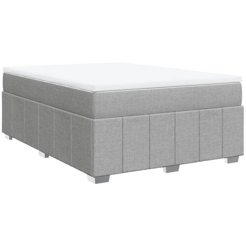 Maison Chic Box spring posteljni - Vzmetna postelja z vzmetnico svetlo siv 140x190 cm blago SL5357, (21906716) Cene