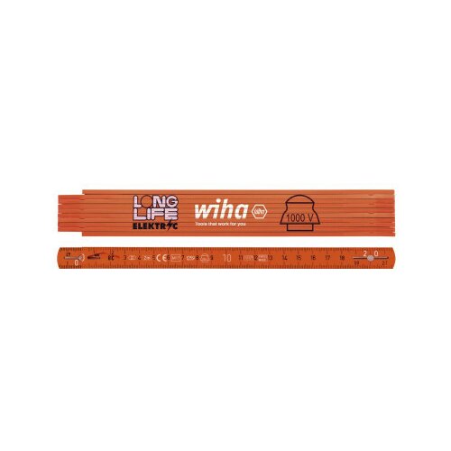 Wiha VDE izolovani sklopivi metar long life®, 2 m metrički, 10 segmenata, narandžasta ( W 42068 ) Cene