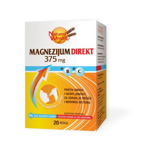 NATURAL WEALTH-NW magnezijum 375 mg direkt kesice A20 Slike