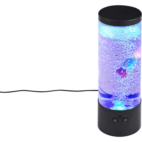 QAZQA Mehurčna cev črna 30 cm vklj. LED RGB - Sealife Slike