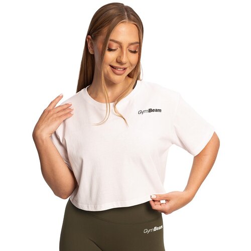 GymBeam Ženski Crop Top Limitless White Slike