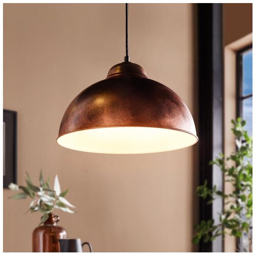 Eglo viseča svetilka truro (60 w, E27, vi&amp;scaron;ina: 110 cm, premer: 37 cm, bakrena) Slike
