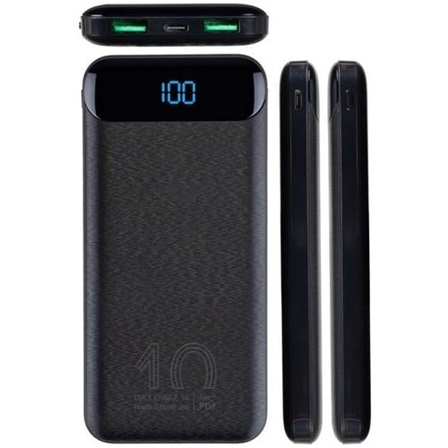 Rivacase zunanja baterija powerbank 10.000 mah va2540 quick charge / pd 20w z lcd-jem črn Slike