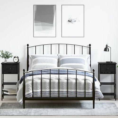 VidaXL Noćni ormarići 2 kom crni hrast 34x36x70 cm konstruirano drvo Slike