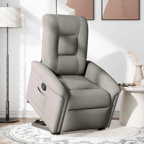 Maison Chic Naslanjač - Relax naslanjač s funkcijo vstajanja taupe blago, (22061149) Cene
