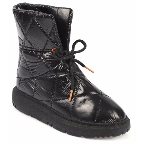 Capone Outfitters Women's Quilted Parachute Fabric Snow Boots with Adjustable Ankle Buckles.