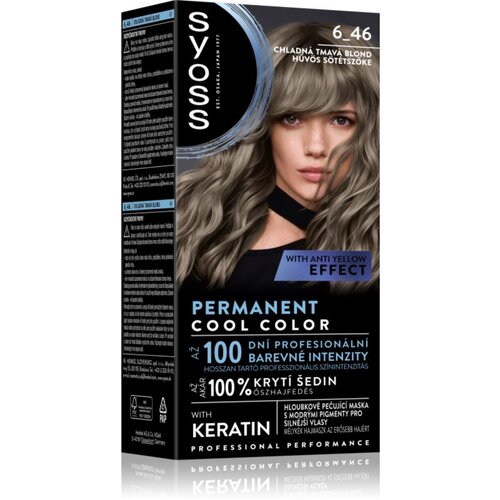 Syoss Permanent Cool Color permanentna barva za lase odtenek 6_46 Cool Dark Blond 1 kos Cene