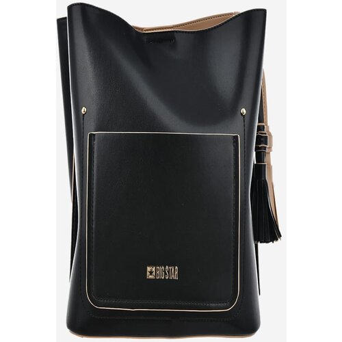 Big Star Women's handbag made of eco leather black Cene