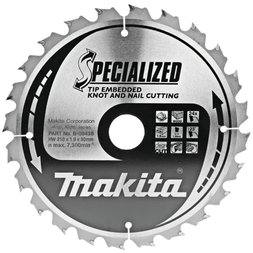 Makita žagin list TCT Specialized 210x30 mm, 24z, B-09438