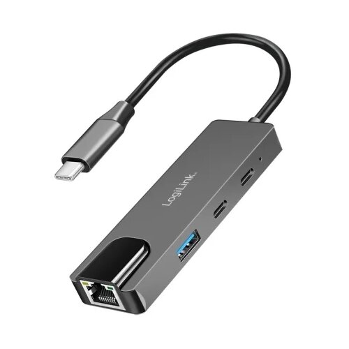 Logilink Type C HUB, 1 x 2.5 Gb LAN, 1x USB-A 3.0, 2 x USB Type C 2.0 Cene
