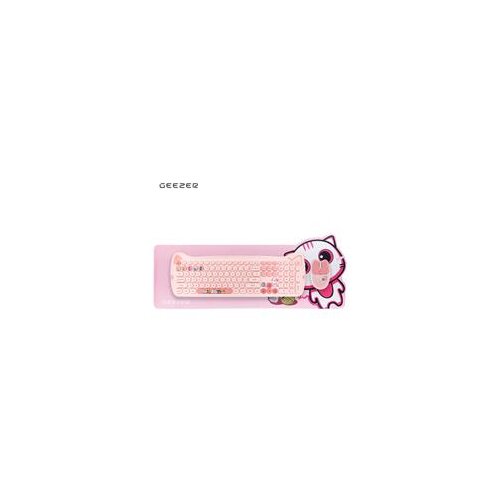 Geezer wl kitty set tastatura i miš u pink boji Slike