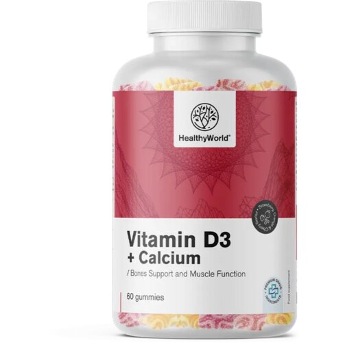 Vitamin D3 + kalcij - 60 gum. bomb. Slike