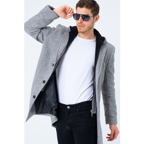 Dewberry PLT8395 BATTAL COAT-DIAGONAL GREY Slike