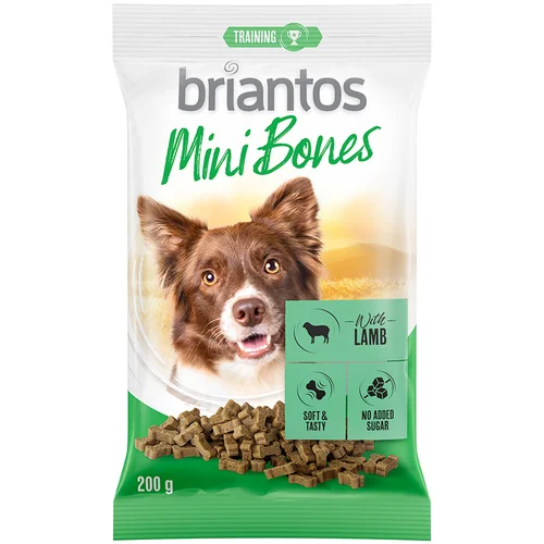 briantos Mini Bones 200 g - Mješovito pakiranje: janjetina; losos; burag; perad (4 x 200 g)