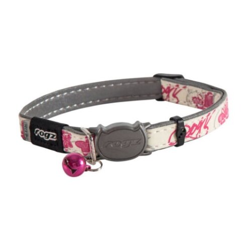 Rogz Glowcat Pink Butterflies Ogrlica za mačke Slike