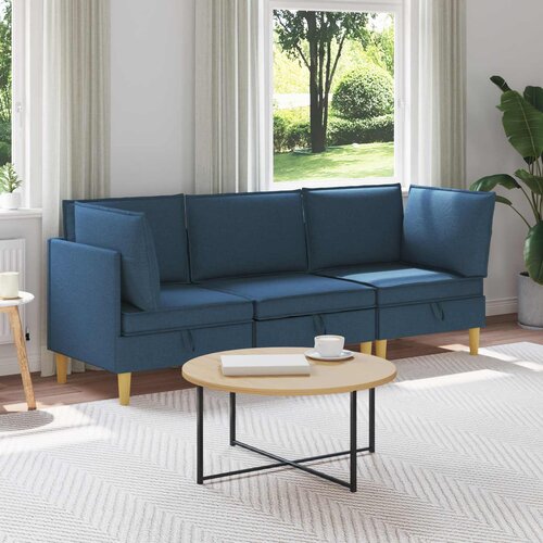  Modularni set sofe sa skladištem 3 pcs Plava Tkanina Cene
