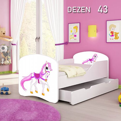  dečiji krevet drveni 180x80cm sa fiokom i gratis du&scaron;ek 45 dezena Cene