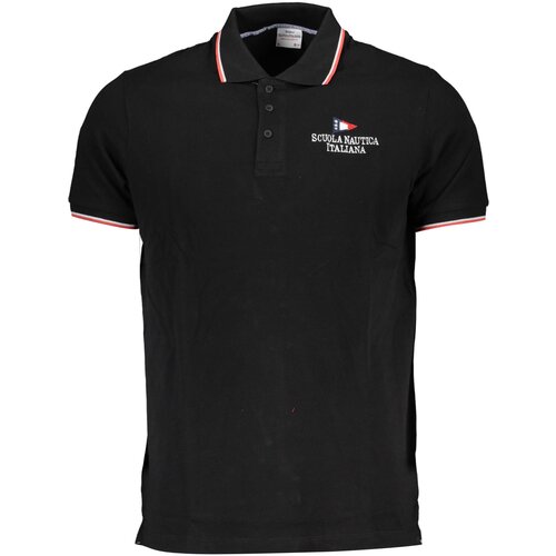 SCUOLA NAUTICA NAUTICAL SCHOOL BLACK MEN&amp;amp;#39;S SHORT SLEEVED POLO SHIRT Slike