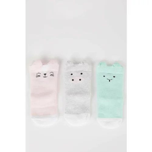 Defacto Baby Girl 3 Piece Cotton Long Socks