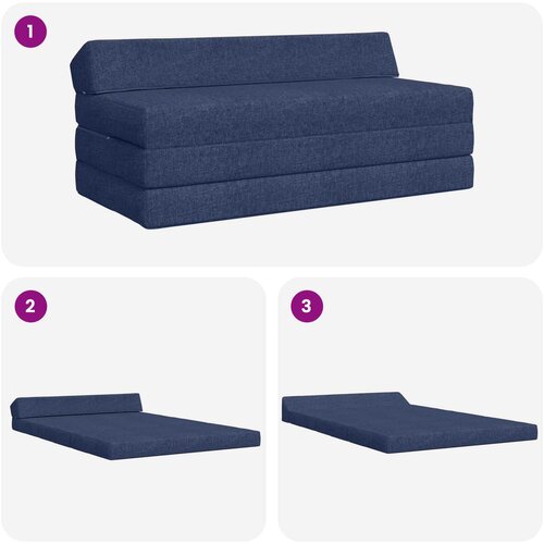 SOFA na razvlačenje Plava 120 x 60 x 49 cm Tkanina Slike