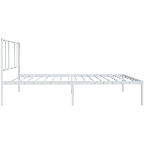  Metalni okvir za krevet s uzglavljem bijeli 100x190 cm Slike